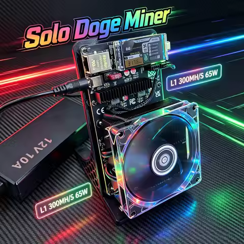 New NEXUS MINER L1 300MH/s 65W Dogecoin Miner 6*BM1491AA Chip ASIC LTC DOGE Miner Home Solo Doge Min