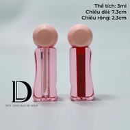 (5-10 pieces) M1 3ml lipstick bottle, empty plastic bottle with lid with brush and stopper, used to 