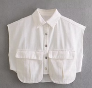 New Collection -  Drake Denim Crop Shirt - เสื้อครอป