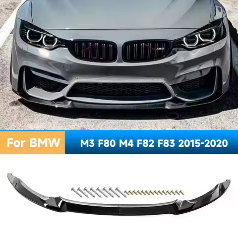 CS StyleFront Bumper Lip Splitter Diffuser Spoiler for BMW M3 F80 M4 F82 F83 2015-2020 Car Accessory