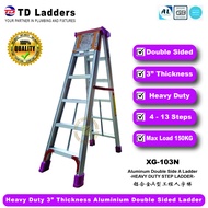 TD [ XG-103N ] HEAVY DUTY Aluminum Double Side A Ladder - 3" Thickness