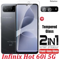 2in1 9H Full Cover Screen Tempered Glass For Infinix Hot 60i hot60i InfinixHot60i 60 Pro Hot60Pro X6