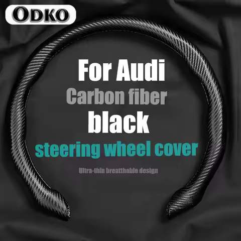 Car Suede Steering Wheel Cover Sweat-absorbinFor Audi Q3 8U Q5 Q7 Q8 TT A1 8X A3 8V V8 8L 8Y A4 B5 B