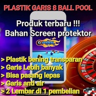 PLASTIC TEMPERED LINE PANTUL 8 BALL POOL/ ANTI-SCRATCH 8 BALL POOL