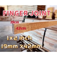 Kayu Meranti 1''x2 '' /19mmx42mm (Siap Ketam,Finger Joint)DIY