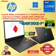 #HP055 USED HP OMEN 17-CK1002TX 17 Inch Gaming Laptop intel i7-12700H 16GB 1TB SSD NVIDIA RTX3070Ti 