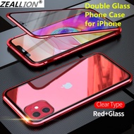 Zeallionสำหรับ [Apple iPhone 6 6S 7 8 Plus X Xs Max XR] กระจกด้านข้างโลหะแม่เหล็กการดูดซับClearกระจกเทมเปอร์เคสโทรศัพท์ [พร้อมในสต็อก]