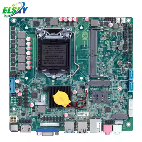 ELSKY Mini-ITX motherboard lga 1155 with processor Kaby Lake 7th gen core i3-7100 7320 H110 Chipset 
