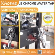 [Xhome] JB Chrome Water Tap, Kepala Paip Sinki - Vertical / Horizontal