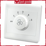 WIN Type 86 Surfaces Mount Fan Controller Ceiling Fan Control Switches with 5 Speed Setting and Easy