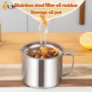 Household Oil Filter 304 Stainless Steel Oil Container with Filter Oil Container