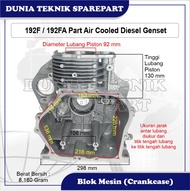 192F / 192FA CRANKCASE / CYLINDER BLOCK / BLOK MESIN GENSET DIESEL / BLOK BORING MESIN GENSET DIESEL