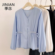 爆款2025年新款长短袖女款上衣女宽松女装大码衬衫法式上衣Explosions 2025 new long and short sleeve women's20251229