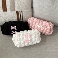 Mocorie - Caressa Puffy Coquette Pencil Case & Mini Makeup Pouch Puffy Ribbon Bow Pouch & Pencil Cas