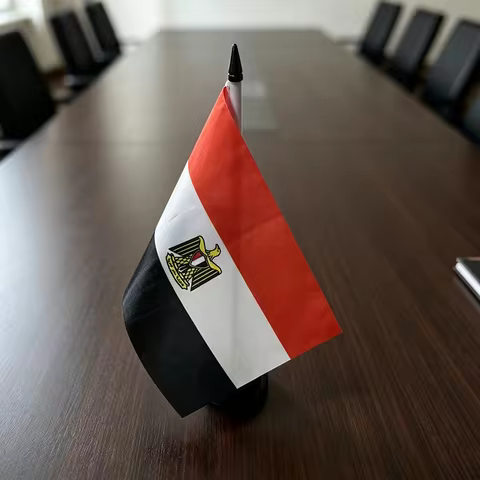Office Desk Flag of Egypt Flag 14x21cm polyester Ornaments Flags Egypt Country Banner mini Egypt Des