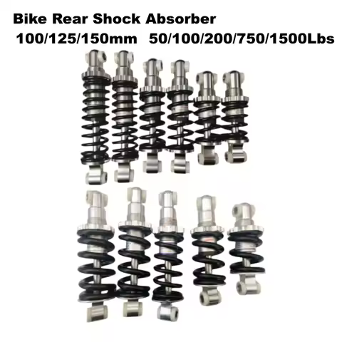Bike Rear Shock Absorber,100mm,125mm,150mm,Coil Spring Suspension 50Lbs/100Lbs/200Lbs/750Lbs/1500Lbs