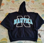 NAUTICA INSIDE-OUT SWEATSHIRT 三方聯名帽T 雙面可穿 深藍色 M號