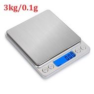 Cân tiểu ly điện tử mini cân điện tử nhà bếp 3kg tặng kèm khay đựng đồ và 2 viên pin AAA - C