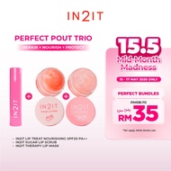 IN2IT Perfect Pout Trio - Lip Scrub + Lip Mask + Lip Treat/Balm (BPPT)