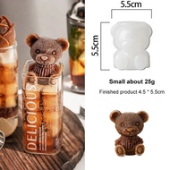 YESPERY 3D ตุ๊กตาหมีซิลิโคนแม่พิมพ์ Ins สไตล์น้ำแข็งก้อนครีมเครื่องทำน้ำแข็งสำหรับดื่มกาแฟไอศกรีมเค้กของตกแต่งแบบทำมือ
