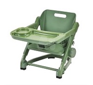 Unilove Feed Me 攜帶式摺疊餐椅+座墊-酪梨綠