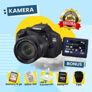 KAMERA DSLR CANON EOS 600D KIT SECOND MULUS  PALING MURAH LAYAR VLIP FULL EFEK