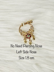 Women - Bridal Nose Ring |  Wedding Nose Pins or Rings | Attachable Mukuthi | Nath | Attached Nath