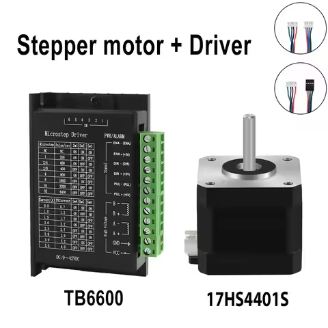 Nema17 Stepper Motor Driver Kit 17HS4401S+TB6600 4A+MKS OSC Adjustable Forward and Reverse Speed for