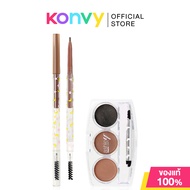 Ashley Eyebrow Kit [0.1g + 6g] ที่เขียนคิ้ว 3 สีในตลับเดียว และดินสอเขียนคิ้ว