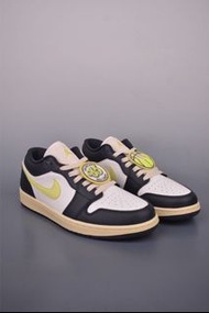 Nike Air Jordan 1 Low 黑白黃色 男女子休閒籃球鞋 全尺碼（35-46）香港現貨