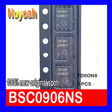 5PCS 100% new original spot BSC0906NS TDSON8 Marking:0906NS Transistor: N-MOSFET; unipolar; 30V; 53A