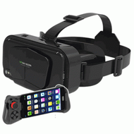 Others - 頭戴式3d VR眼鏡 [G10黑（英文）+058遊戲手柄]