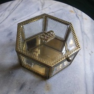 【老時光 OLD-TIME】早期銅框玻璃珠寶盒