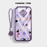 YBD Clear Phone Case For Vivo S1 Pro 1920 Y51 Y31 Y51A Y51S Y53S V2030 V2036 V2031 Flower Rabbit Ser