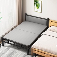 Single Bed Folding Folding Bed Single Home Office Noon Break Bed Plank Bed Accompanying Bed Rental House Iron Bed Hot