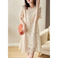 LKK Korean Style Brocade Lace Dress Pesta/Premium Korean Style Brocade Vintage Dress Brukat Pesta Si