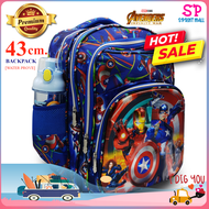 กระเป๋าเป้ เป้เด็ก Super Hero ขนาดใหญ่ 27x30x43 ซม. มีซิบ 5 ช่อง สายสะพายมีฟองน้้ำ นุ่ม ไม่ปวดไหล่ (กระเป๋าเป้เด็ก กระเป๋าเด็ก กระเป๋าเดินทาง กระเป๋าสะพายหลัง กระเป๋าสะพายหลังเด็กนักเรียน กระเป๋านักเรียน กระเป๋าสะพายหลังเดินทาง กระเป๋าเป้ยอดฮิต กระเป๋าเป้