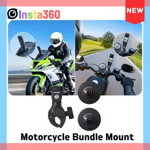 Insta360 Motorcycle Bundle Mount Super Moto Handlebar Helmet Clamp For Insta 360 X4 X3 ONE X2 Ace Pr