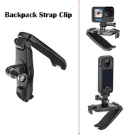 Camera Backpack Clamp for Insta360 X3 RS Gopro 11 DJI Action 3 Accessories Backpack Strap Clip 360 Rotatable Stable Mount Holder
