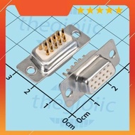[3 Pieces]- DB15 Port 15 Pins Gold Plated 3 Rows Solder Wire Connector