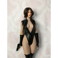 1: 6 Hands-on Clothing Female Soldier Clothes Jumpsuit Leather Jacket Fashion Trend Rubber-covered B