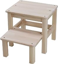 Kodai 330388 Wooden Step Stool, Load Capacity 220.5 lbs (100 kg), Made in Japan, 2 Tiers, Hinoki, St
