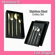 Fine Dining Set Stainless Steel Cutlery Set With Gift Box Dinnerware Set Flatware Fork Spoon