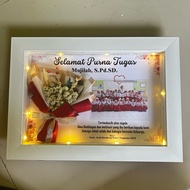 Flower frame Farewell frame/ Farewell Gift/ Keepsake Gift/