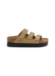 BIRKENSTOCK FLORIDA III FLEX PLATFORM LEATHER SANDALS