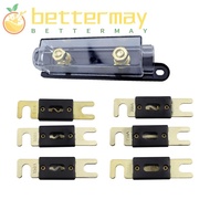 BETTER-MAYSHOW Fuse Holder, Bolt-on Transparent Fusible Link, Universal ANL 50A/80A/100A/250A/300A Car Fuse Box