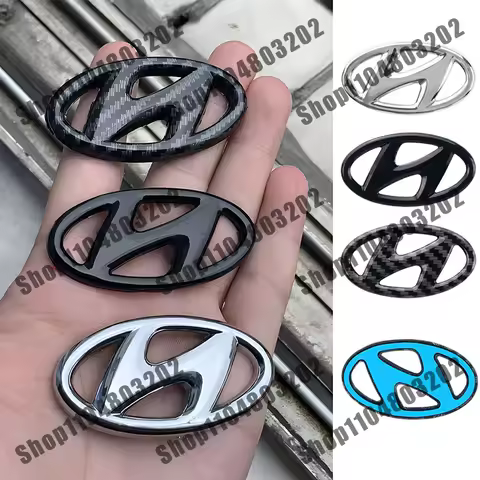 1pc ABS Car Steering Wheel Center Emblem Sticker For Hyundai I10 I20 I30 Tucson Solaris Accent Azera