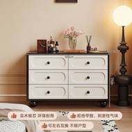 法式中古風梳粧檯鬥櫃 一體現代臥室簡約床尾櫃 復古化妝桌(平行進口）（快遞送貨上門）