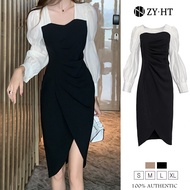 ZY·HT 2024 Perempuan Baju Kurung Moden Fesyen Terkini Jubah Wanita Fashion Retro Casual Midi Elegant