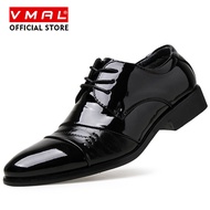 VMAL Men's PU Leather Business Formal Lace-Up Leatehr Shoes Oxford Dress Shoes